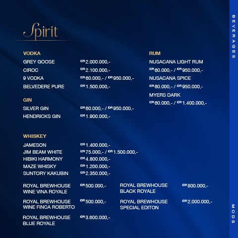 Dining Menu 1