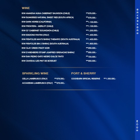Dining Menu 1